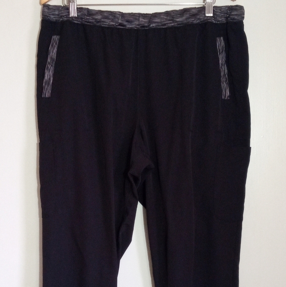 Dickies black jogger style work pants for chef nurse comfy women's size 2XL - Picture 1 of 10